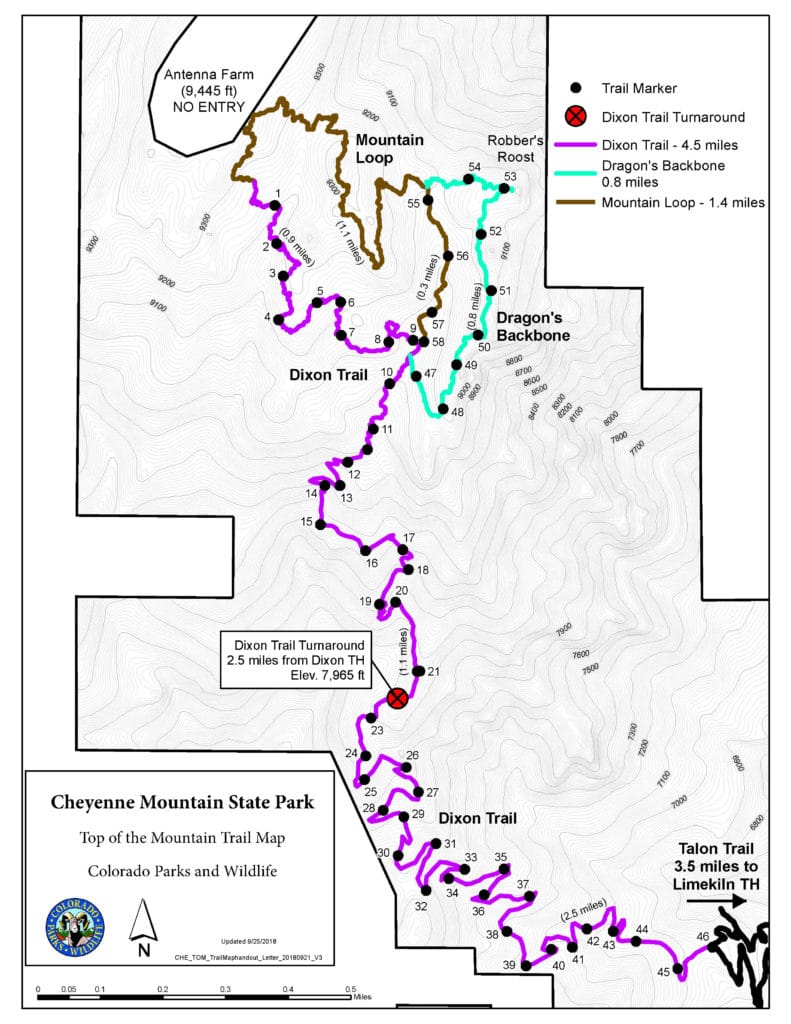 Cheyenne Mountain State Park Map Cheyenne Mountain State Park (Full Details) Colorado Springs